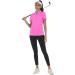 MoFiz Women's Golf Polo Shirt - Rose Red X-Large | Moisture Wicking, 3-Button Placket - Buy Online on GoSupps.com