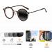 Men's Round Metal Alloy Transition Photochromic Reading Glasses | +0.25 to +6.0 | Leopard Print Style | International Shipping Available - Buy Online on GoSupps.com