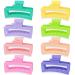 8PCS 5 Inch Extra Large Claw Clips XL Square Hair Clips Matte Rectangular Hair Claw Clips Strong Hold Oversized Jaw Clip Barrettes For Thick Long Curly Hair XL Jumbo Hair Clamps Non-slip Hair Accessories For Women Girls ...
