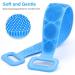 Double Sided Silicone Back Scrubber - Extra Long Bath Body Brush for Men & Women (Blue) - Buy Online on GoSupps.com