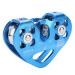 Alomejor Climbing Pulley 30KN Outdoor Climbing Double Axle Double Pulley Cable Cart Heart-shaped Tandem Pulley (Blue)
