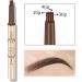 Microblade Eyebrow Waterproof Eyebrow | Eyebrow Makeup with Natural-Looking Microblading Eye Brow Pencil with -4 Tip for Mother Makeup Lover Pochy Dark Brown - Buy Online on GoSupps.com