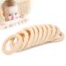 10pcs Wood Baby Teething Rings - Unfinished Circles for Crafts & Pendant Connectors - Buy Online on GoSupps.com