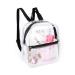 Keepcross Small Clear Backpack Stadium Approved for Concerts Games Sporting Events Festival Mini Clear Stadium Bag for Women Black