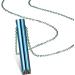 Stainless Steel Mindful Breathing Necklace Breathlace Necklace Quit Smoking Anxiety Necklace The Necklace for Anxiety Stress for Men Women Anxiety Relief (Blue)