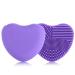 7 Colors Makeup Brush Cleaner Mat - Silicone Heart Glove Scrubber for Easy Cleaning | Purple Makeup Brush Cleaning Pad - Buy Online on GoSupps.com