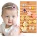 10 pcs Set Baby Girls Nylon Bow Flower Tiara Headbands - Yellow for Newborn Toddlers - Buy Online on GoSupps.com