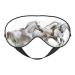 Running White Horses Print Sleep Eye Mask Blindfold with Elastic Strap Headband Soft Eye Cover Eyeshade for Night Sleeping Travel