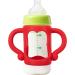 Universal Silicone Baby Bottle Handle - Easy Grip Red Sleeves for Baby Bottles - Buy Online on GoSupps.com