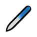 Mont Bleu Colour Crystal Nail File in Black Pouch - Small - Purse Size - Czech Tempered Glass - Handmade in Czech Republic 1 piece Aqua Blue
