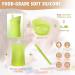LuQiBabe Unbreakable Silicone Training Cup with Removable Lid and Straw - Kiwi Green | BPA Free & Food-Grade | Microwave & Freezer Safe - Buy Online on GoSupps.com
