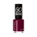 Rimmel 60 Seconds Super Shine Colour Block Nail Polish - Ultra Shine and Long Lasting - Quick Drying 712 Berry Pop 8 ml (Pack of 1)