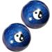 JECOMPRIS Asian Hand Meditation Bell & Baoding Balls - Jade-Ei Massage & Health Balls for Relaxation | Cloisonn Fitness MX2PCS Blue - Enhance Wellness & Stress Relief - Buy Online on GoSupps.com