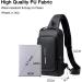 Fandare Breast Pocket Sling Bag - Waterproof Business Shoulder Bag with USB Charging & Password Protection - Ideal Travel Crossbody Daypack - Black - Buy Online on GoSupps.com