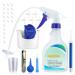 Ear Wax Removal Tool Ear Cleaning Kit-Perfect Ear Irrigation Flushing System-Easy to Operate Ear Lavage Kit-Ear Irrigation Kit w/Otoscope Safe and Effective to best ear wax removal system of All Ages (flat bottle)