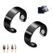 HealthGo Blood Pressure Regulator Ring Blood Sugar Control Ring Blood Glucose Control Ring Adjustable Blood Pressure Regulator Ring for Women Men (2pcs-Black)