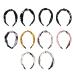 Solustre 10st floral stirring made of fabric Knote Hair -ready headbands for toddlers Hair bands made of fabric flower stir straps twisted frontal ligaments narrow frontal ligaments fashion accessories women