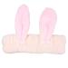 Headband for Washing Face and Makeup Cute Bunny Ear Hairband Elastic Headband for Shower Sports Spa Skincare Beauty Head Wraps Hair Accessories for Women Girls Pink