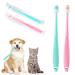 2 pieces small dog toothbrush 360-degree toothbrush made of soft silicone for pets cats dental care for dogs oral hygiene deep clean for pets cleaning set (large)