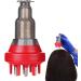 Root Comb Applicator Bottle | Root Applicator Bottle for Hair | IPX7 Waterproof Root Liquid Guide Rolling Ball Applicator Scalp Massager for Hair Growth Care Holdes red - Buy Online on GoSupps.com
