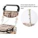 Multifunctional Elderly Walker The Elderly Can Push & Sit Lightweight Folding Spray-Painted Steel Shopping Cart with Duffel Bag and Decoration - Buy Online on GoSupps.com