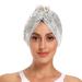 Mother's Day 6 Hair Towel 2 Pack Super Absorbent Hair Drying Towel Quick Dry Hair Turbans Head Towel with Button Twisty Wrap for Women Girls