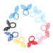 Haptian Kids Girls Bunny Ears Polka Dot Hair Tie Ponytail Holder Bow Rubber Bands(Color Random-10pcs)