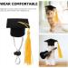 Beavorty Elastic Doctor Cap & Graduation Cap Set for Dogs Perfect Pet Cosplay Hats 5.5x3.5cm Yellow | Shop Internationally - Buy Online on GoSupps.com