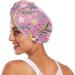 Unicorn Heart Flower Leaf Hair Towel 2 Pack | Super Absorbent Quick Dry Hair Turbans for Women & Girls - Buy Online on GoSupps.com