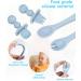 Jissta Baby Weaning Set 8 Pcs | Silicone Feeding Set with Suction Bowl, Bib, Cup, Fork & Spoon | Non-Slip Baby Plate | BPA-Free (Blue) - Buy Online on GoSupps.com
