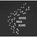 Shirtracer Contrast Hoodie for Men & Women - 'Never Walk Alone' Dog Owners Gift - Black/Gray Mottled - Buy Online on GoSupps.com