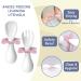 Vicloon Baby Fork and Spoon Set - Toddler Utensils for Self Feeding - White Flowers Design - Buy Online on GoSupps.com