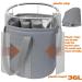 Foldable Bucket 36L Waterproof Oxford Cloth Collapsible Bucket with Plastic Supports on The Rim and Sides - Grey - Buy Online on GoSupps.com