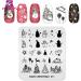 KADS Christmas Nail Stamping Plate - Festive Elk, Snowman, Bell, Balloon, Christmas Tree Design (CH011) - Buy Online on GoSupps.com