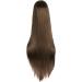 MapofBeauty Brown 40/100cm Straight Long Costume Anime Wig - Buy Online on GoSupps.com