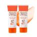 Orange Tanning Gel Sunscreen SPF 30 Mineral-Oil Free Hydrating Balm-to-Oil Formula Water-Resistant Streak-Free Fake Tan Travel Size (2pc)
