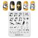 KADS Nail Art Stamping Plates Set Image Template Stencils Pattern with Stamping Plates Holder Case Organizer (ZO012)