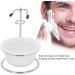Bordstract Restaurant Stand Bowl Set - Professional Shaving Soap Peel Razor & Brush Holder for Men | Durable Stainless Steel & Nylon Wool Brush | Comfortable Silver White Design - Buy Online on GoSupps.com
