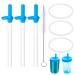 3st replacement straw with bite valve for ZAK cup children 15oz BPA freely reliable drinking cup accessories with ZAK designs and reusable sealing brush for water bottles