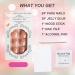 Flower Design Square Press on Toenails - 24Pcs Pink False Toenails for Women and Girls - Buy Online on GoSupps.com