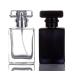 2 Pack - 30ML Flint Glass Refillable Perfume Bottle Atomizer Empty Bottle with Spray Applicator For Travel (Transparent and Black)