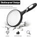 Big Magnifying Glass 10X Magnifying Glass for Kids Applied to Science Books Newspaper Reading Insects Hobby Observation Premium Non-Slip Soft Hand Shank Magnifying Glasses for Seniors Kids Black - Buy Online on GoSupps.com