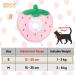 Crazy Bean Postoperative Protective Collar for Cats - Soft Adjustable & Safe Elizabethan Kitten Collar - Strawberry Design - Buy Online on GoSupps.com