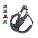 Suredoo dog harness for large medium small dog puppies pets anti -train dishes no pull safety harness reflective breathable breast tableware dog harness soft adjustable (L gray) l