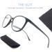Women's Reading Glasses 4-Pack Large Round Frame Readers with Spring Hinges and Pouches | Mix Color 2.25x Magnification - Buy Online on GoSupps.com
