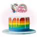 dekora - Cake Decoration Birthday Happy Birthday Cake Topper Unicorn Tesia Made of Paper - 17.5 x 15 cm - Buy Online on GoSupps.com