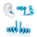 2 Pair Ear Plugs for Sleeping Noise Canceling Soft Reusable Waterproof Silicone Earplugs Noise Reduction Earplug for Sleeping Swimming Work Concerts 2 Sizes