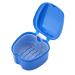 Prosthesen box cleaning of the orthodontic storage box with sieve basket prosthesis bath box soaking cup storage container for mouth protection (blue)