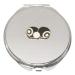 Bowls & Jack Black Enamel Compact Mirror Handbag Gift With Free Engraving 40