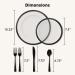 Madee Heavyweight Disposable Dinnerware Set | 150 PCS for 25 Guests | Black & Clear Plates for Party with Appetizer Plates, Silverware & 3D Butterflies - Buy Online on GoSupps.com
